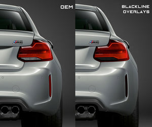 BMW M2 / M2 Competition (F87) BLACKLINE Rear Reflector Overlay Kit