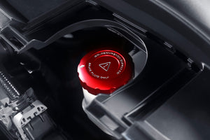 Toyota 2020+ G16E-GTS Engine - GR Corolla / GR Yaris - BLACKLINE Performance Cap Set (Oil Cap / Coolant Cap / Coolant Bleeder Screw / Brake Master Cylinder Cap / Fuel Cap)