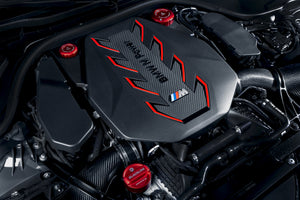 BMW 2017+ S63/S68 Engine BLACKLINE Performance Edition RED Cap Set (Oil Cap / Coolant Caps)