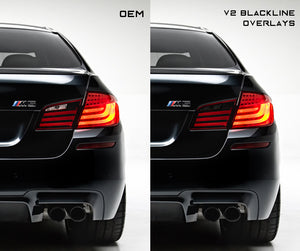 BMW 5 Series 2010-2013 (F10 Pre LCI) BLACKLINE Taillight Overlay Kit