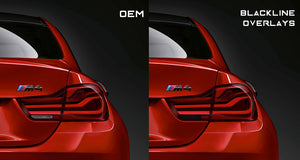 BMW 4 Series M4 2017+ (F32/F82 LCI) BLACKLINE Taillight Overlay Kit