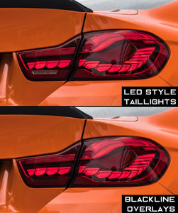 BMW 4 Series (F32/F82 OLED LED Styled Taillights) BLACKLINE Taillight Overlay Kit