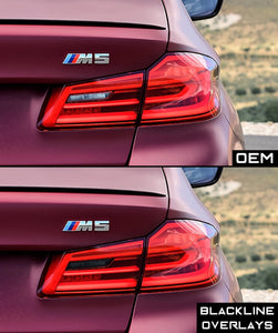 BMW 5 Series 2017-2020 (G30/F90 Pre LCI) BLACKLINE Taillight Overlay Kit