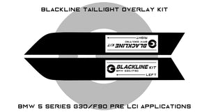 BMW 5 Series 2017-2020 (G30/F90 Pre LCI) BLACKLINE Taillight Overlay Kit