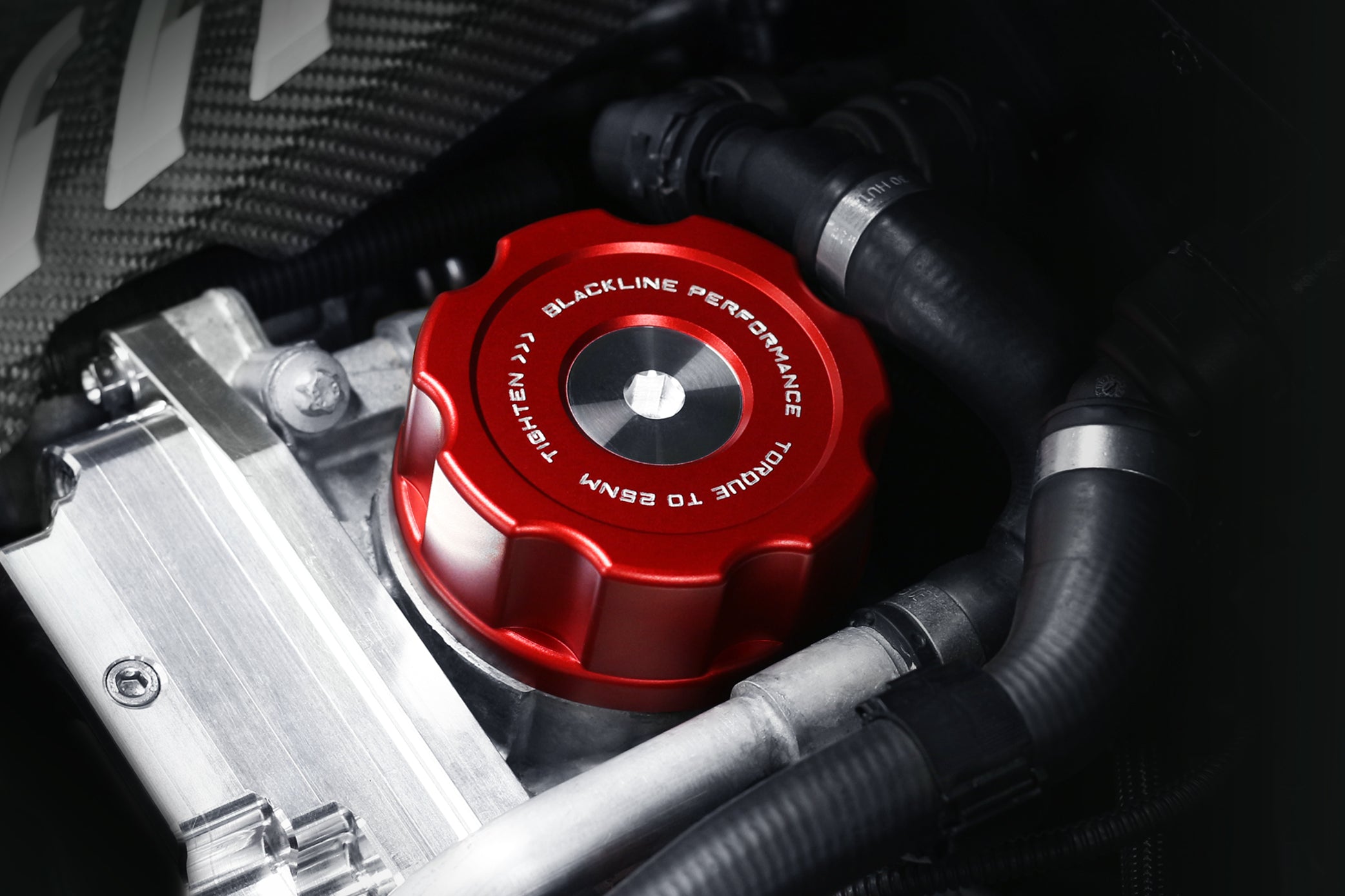 BMW F Series BLACKLINE Performance Edition RED Oil Filter Housing