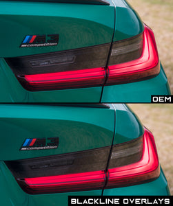 BMW 3 Series M3 Competition 2021+ (G20/G80 Pre LCI) BLACKLINE Taillight Overlay Kit