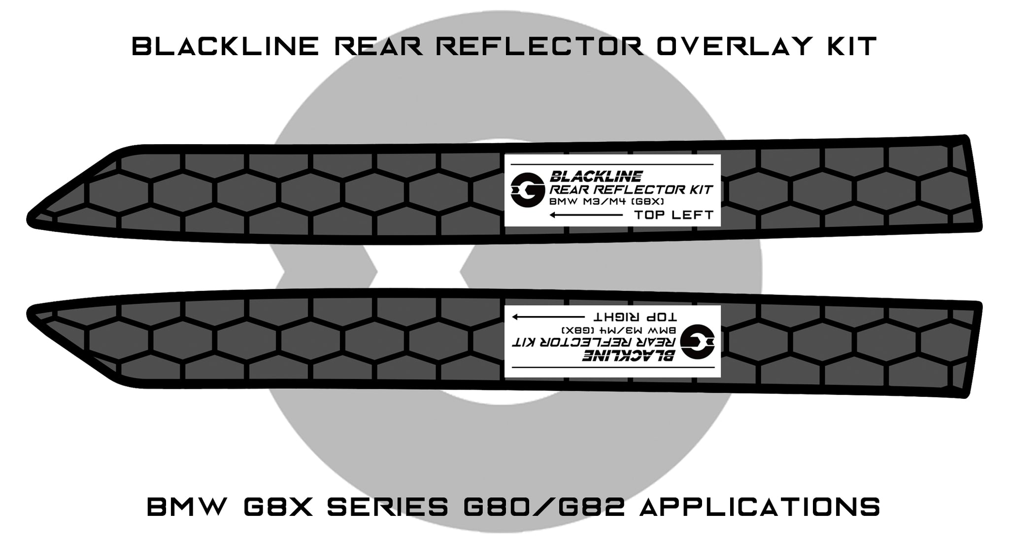 Acexxon Rear Reflector Horizontal Slat Insert Set - G8X M3 / M4