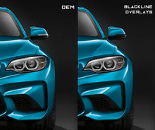 Load image into Gallery viewer, BMW 2/3/4 Series (F Chassis) BLACKLINE Mirror Indicator Overlay Kit